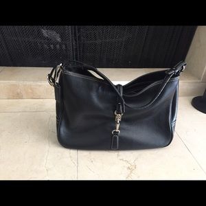 Black leather Coach Purse